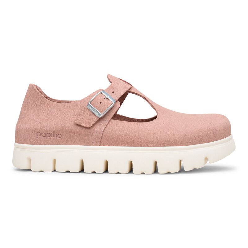 BIRKENSTOCK Paris Chunky Suede Leather Pink Clay Trail Easy detail