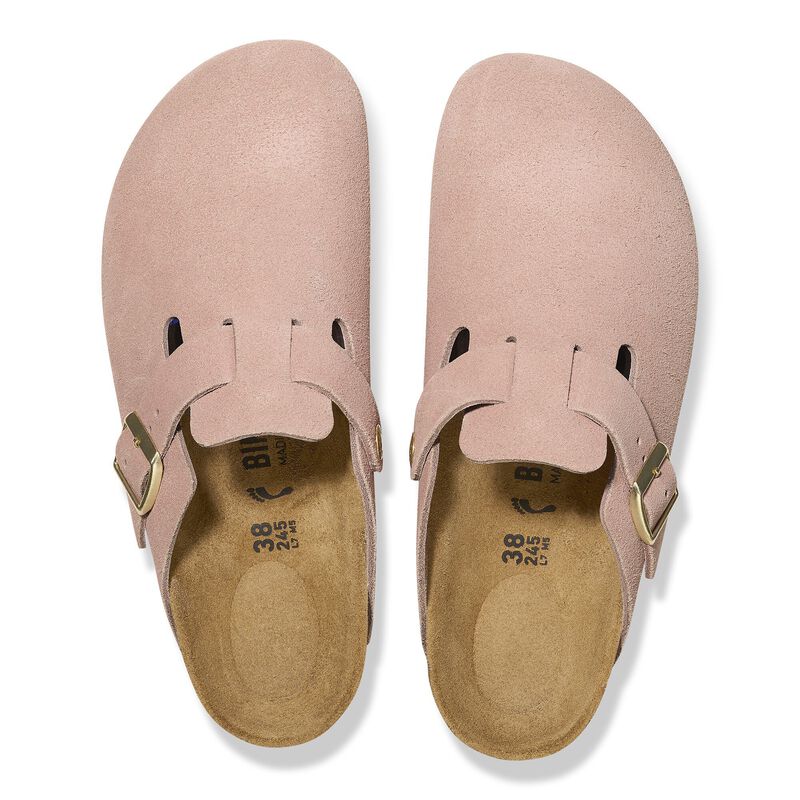 BIRKENSTOCK Boston Suede Leather Light Rose Walk Edit detail