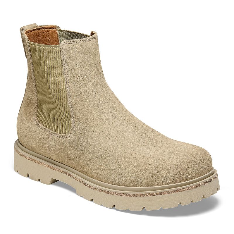 BIRKENSTOCK Highwood Slip On Women Suede Leather Dark Tea Classic Fit detail