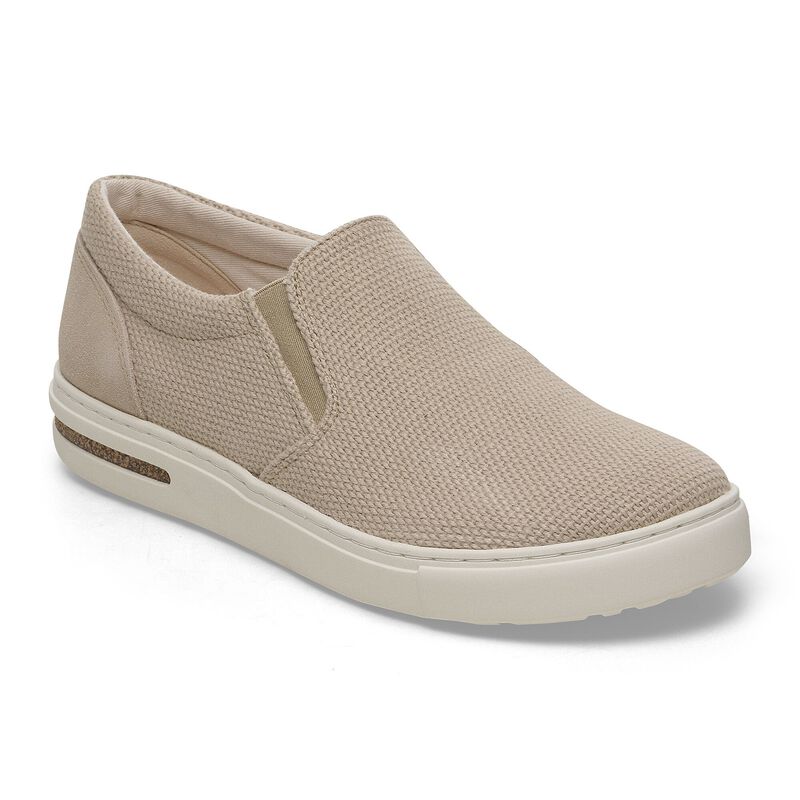 BIRKENSTOCK Oswego Natural Leather/Textile Midnight Blue Walk Edit detail