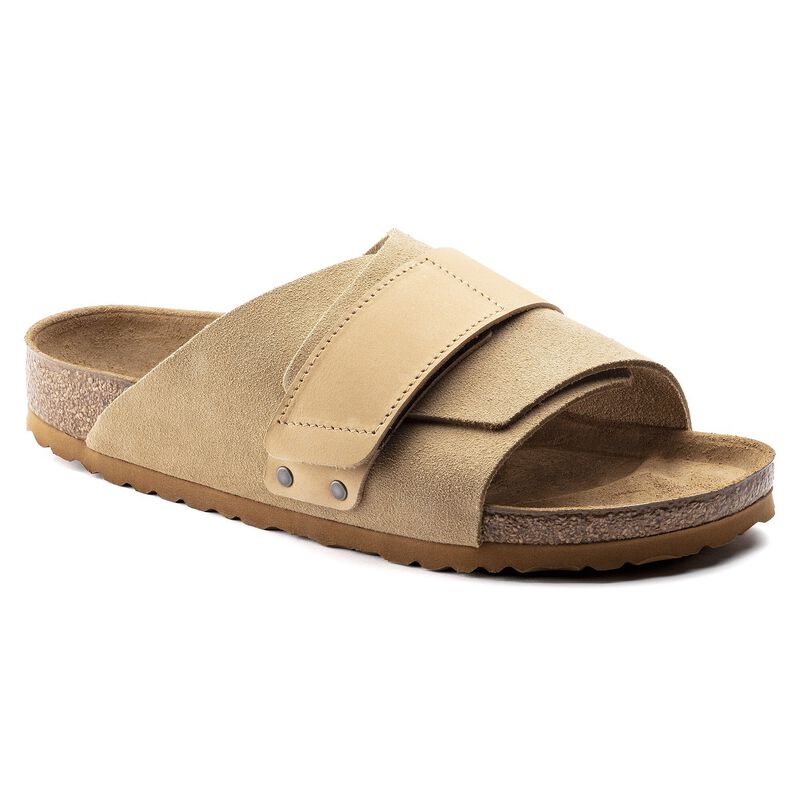 BIRKENSTOCK Kyoto Nubuck Leather/Suede Digital Green Trail Easy detail
