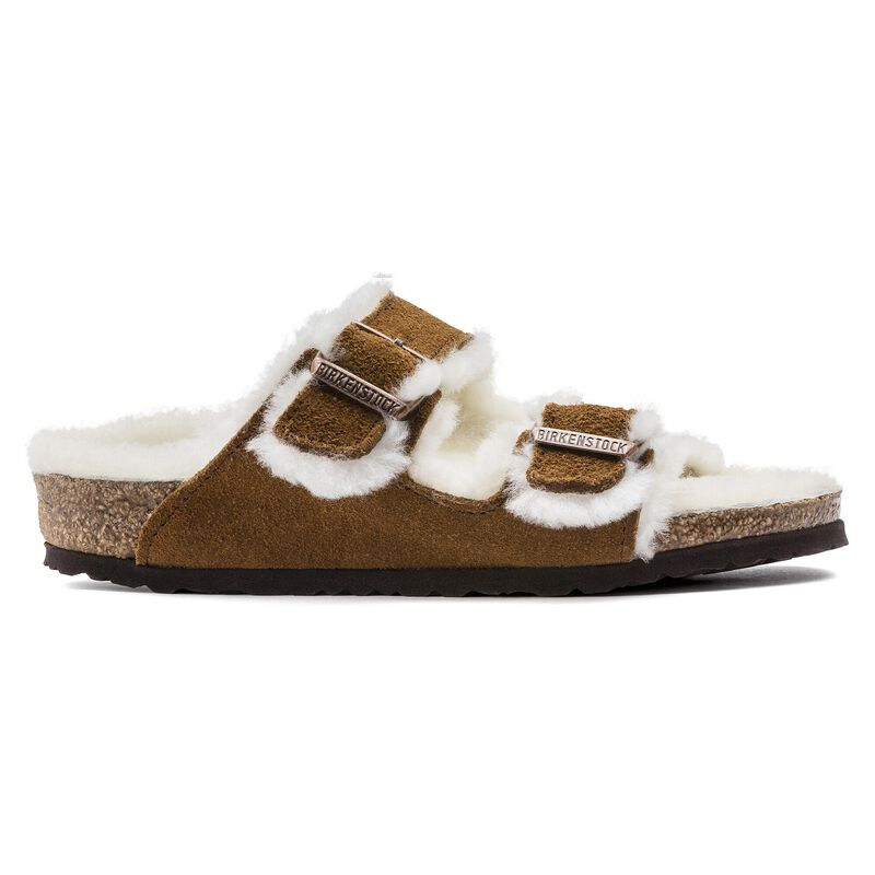BIRKENSTOCK Arizona Shearling Kids Suede Leather Mink Trail Easy detail