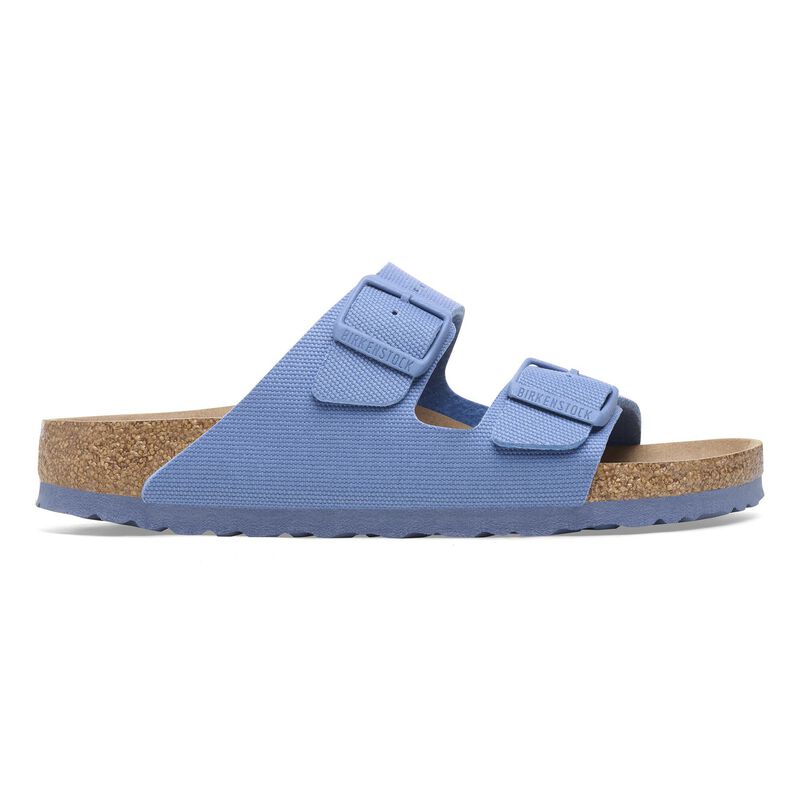 BIRKENSTOCK Arizona Rivet Logo Textile Elemental Blue Soft Footbed detail