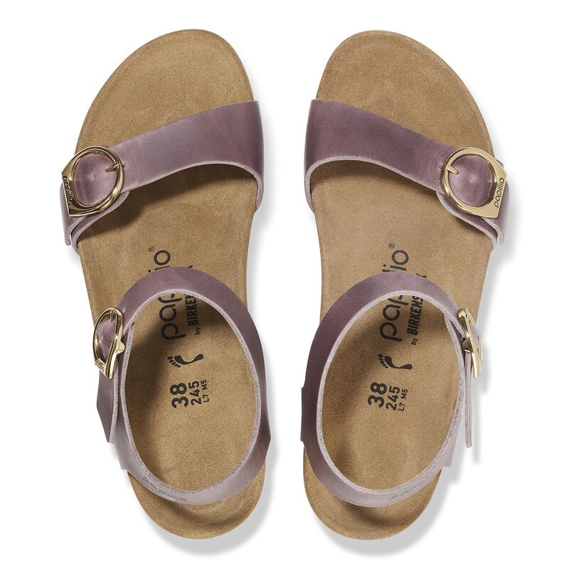 BIRKENSTOCK Soley Leather Lavender City Comfort detail