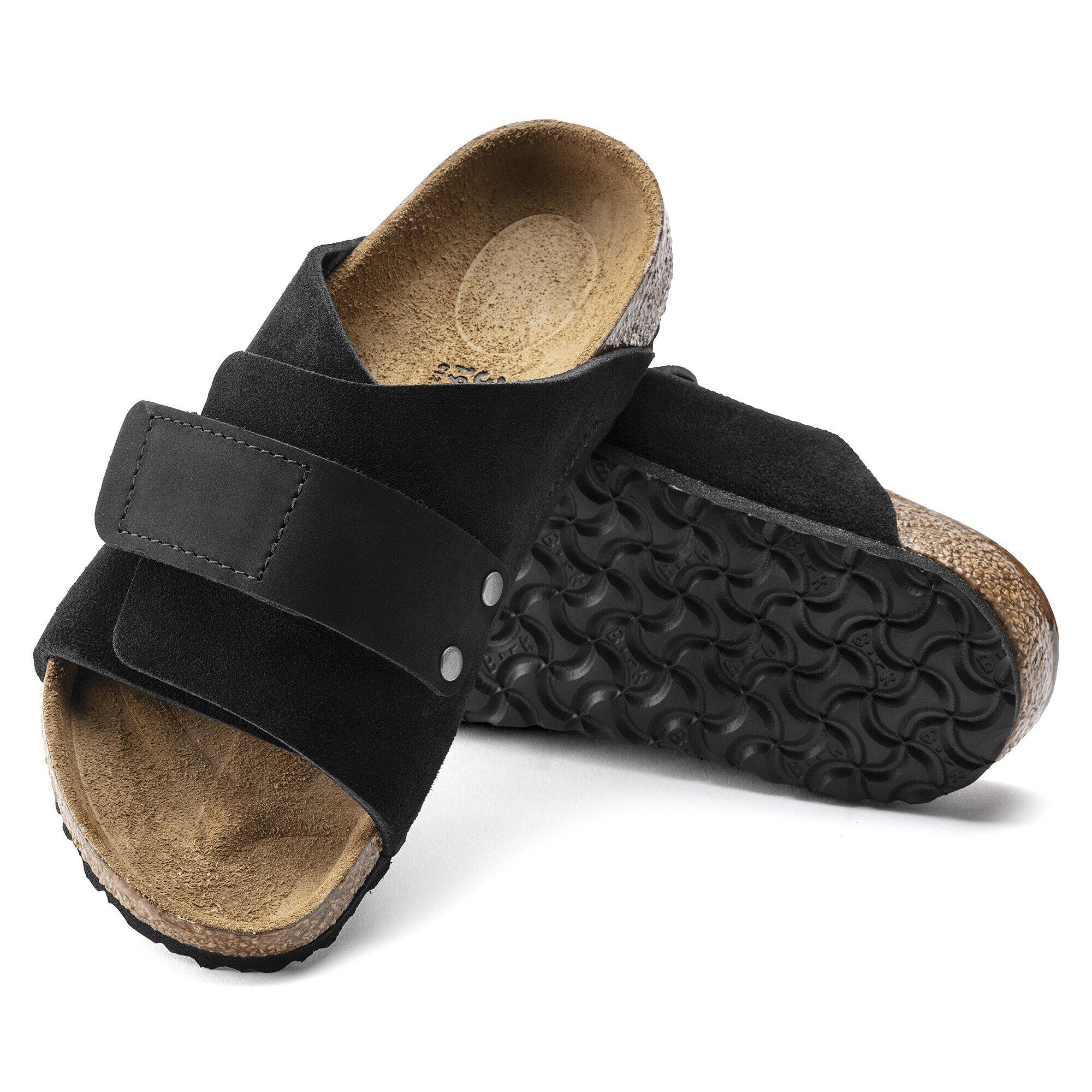 Birkenstock キョウト　ブラック Kyoto Kids Suede Nubuck in Color Black | BIRKENSTOCK US