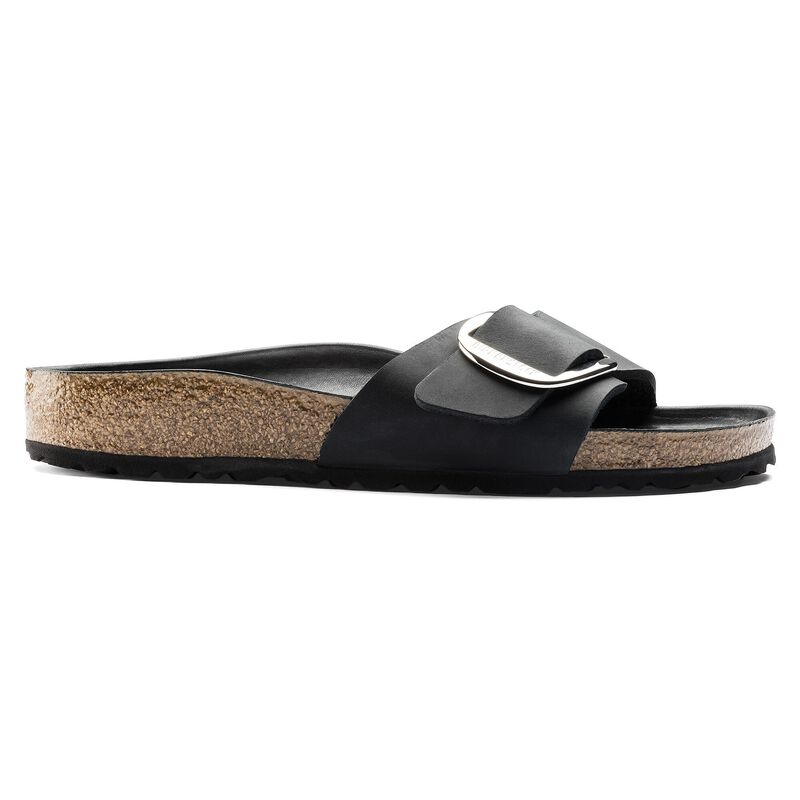 BIRKENSTOCK Madrid Big Buckle Natural Leather Oiled Black Classic Fit detail