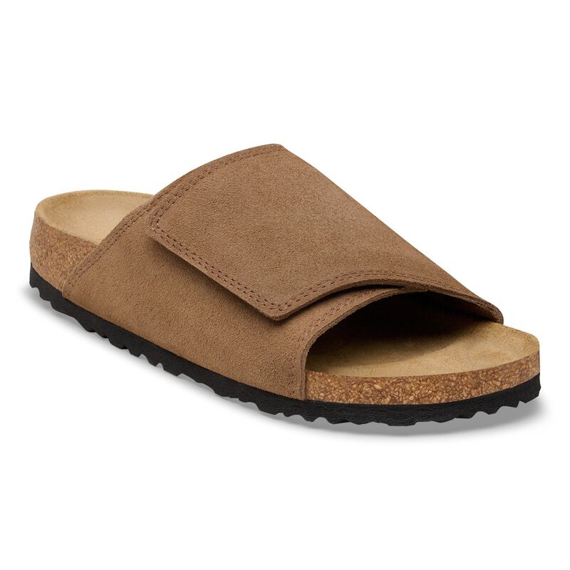 BIRKENSTOCK Solana Suede Leather Charcoal City Comfort detail