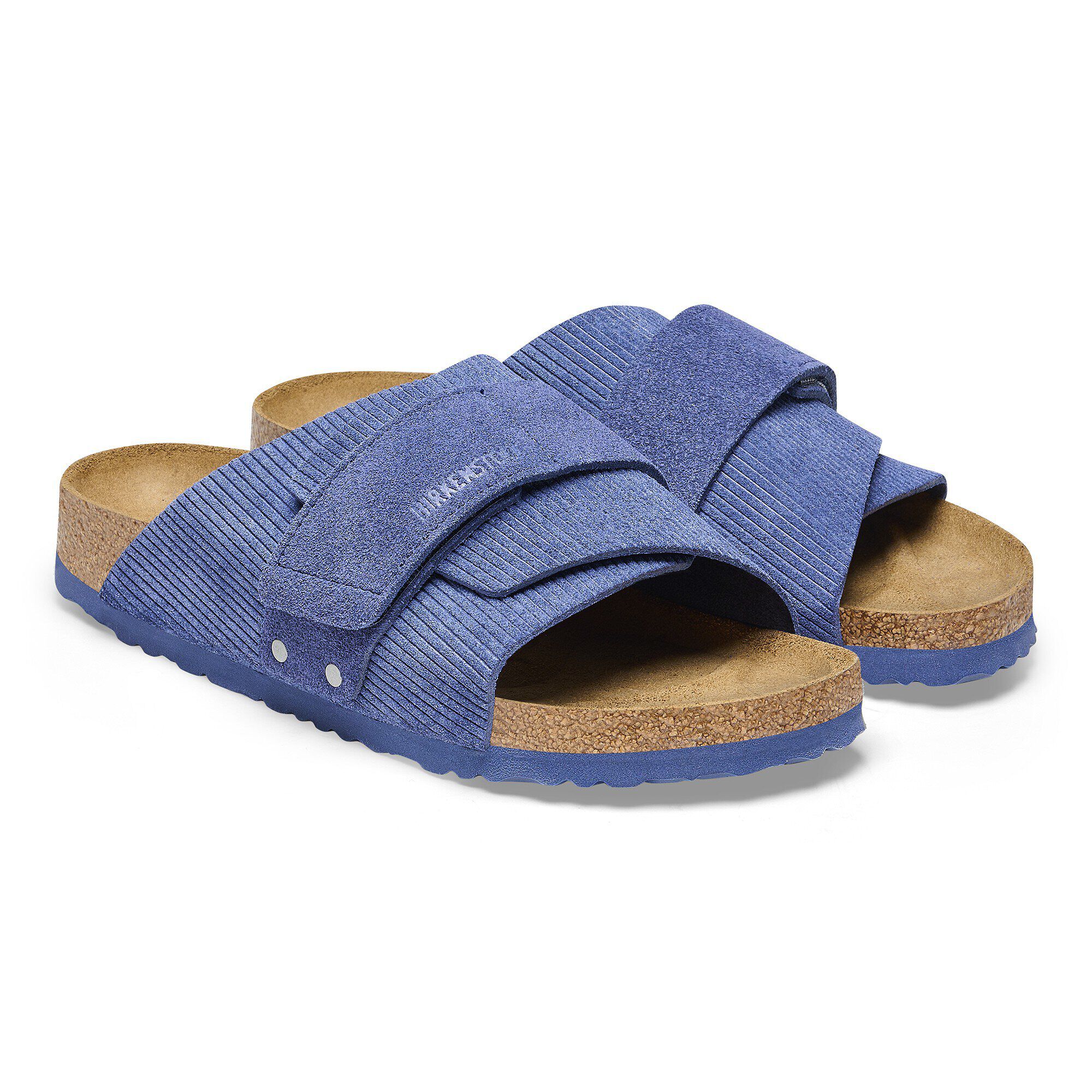 Kyoto Suede Embossed in Color Corduroy Indigo | BIRKENSTOCK US