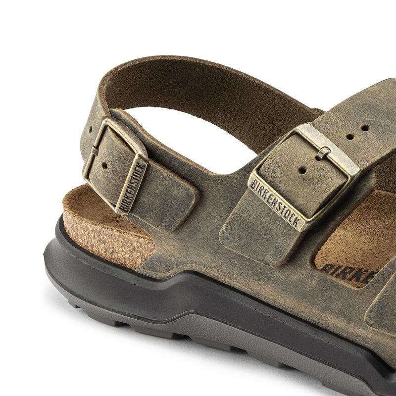 BIRKENSTOCK Milano Crosstown Men Waxy Leather Faded Khaki Walk Edit detail