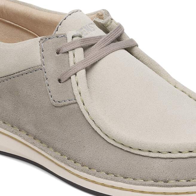 Pasadena Suede Leather in Color Stone Coin/White | BIRKENSTOCK US