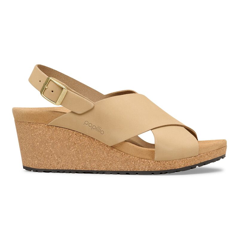 BIRKENSTOCK Samira Nubuck Leather Sandcastle Trail Easy detail