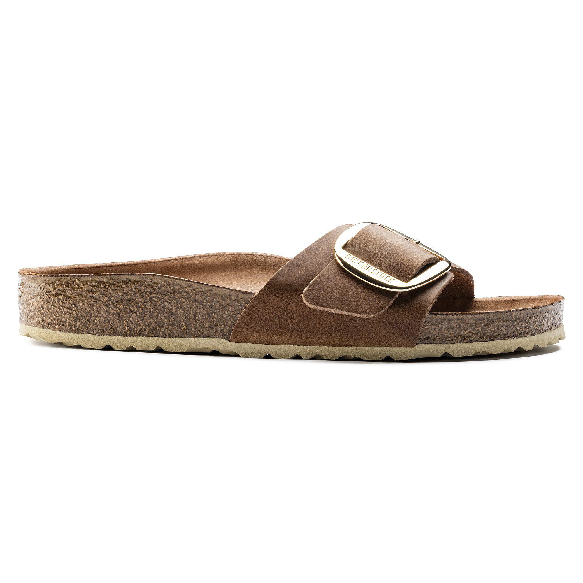 Madrid Big Buckle Oiled Leather in Color Cognac | BIRKENSTOCK US