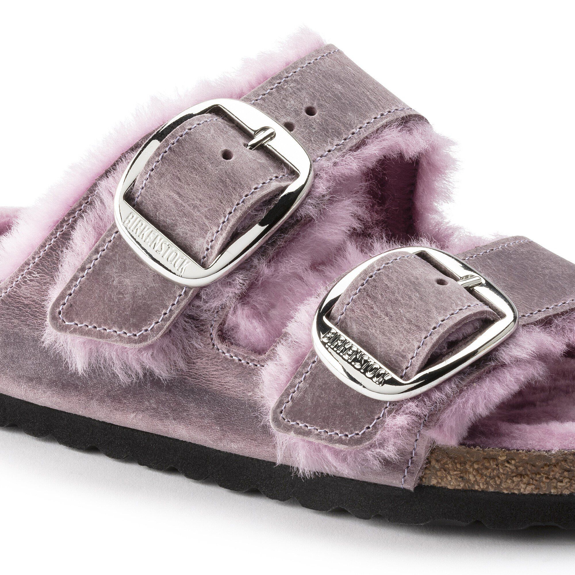 Arizona Big Buckle Shearling Cuir huil&eacute;