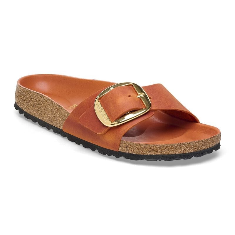 BIRKENSTOCK Madrid Big Buckle Natural Leather Oiled Black Classic Fit detail