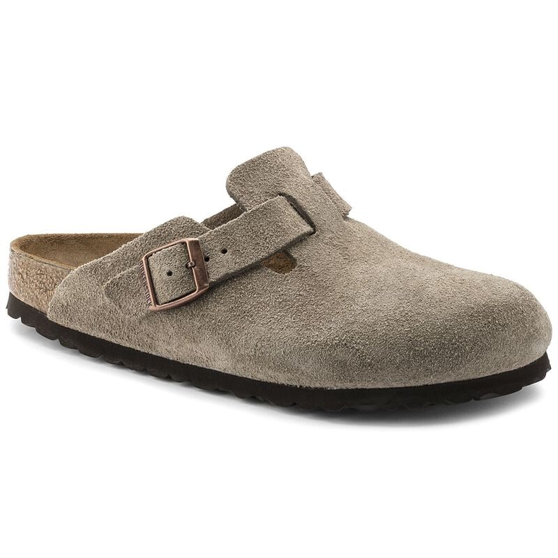 BIRKENSTOCK Boston Suede Leather Lavender Sky Easy Walk detail