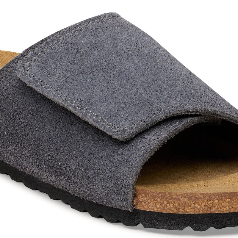 BIRKENSTOCK Solana Suede Leather Charcoal City Comfort detail