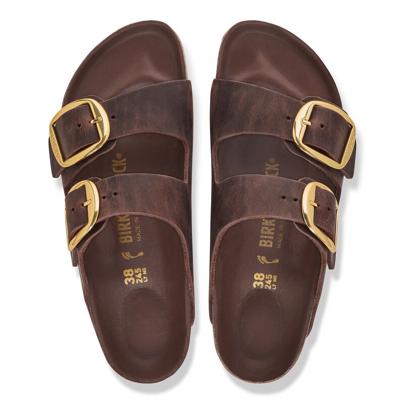 BIRKENSTOCK Arizona Big Buckle Natural Leather Oiled Habana Classic Fit detail
