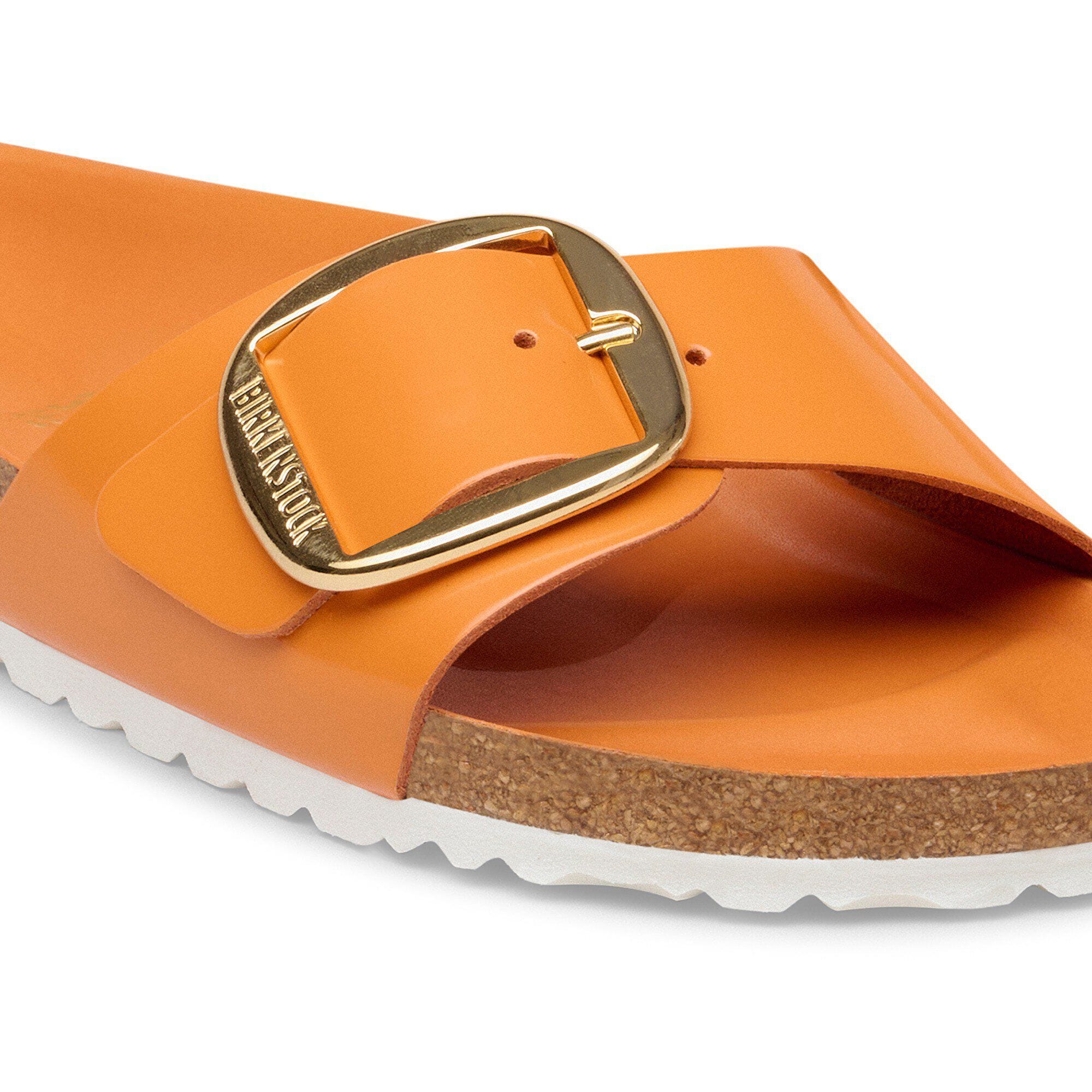 Madrid Big Buckle Natural Leather Patent