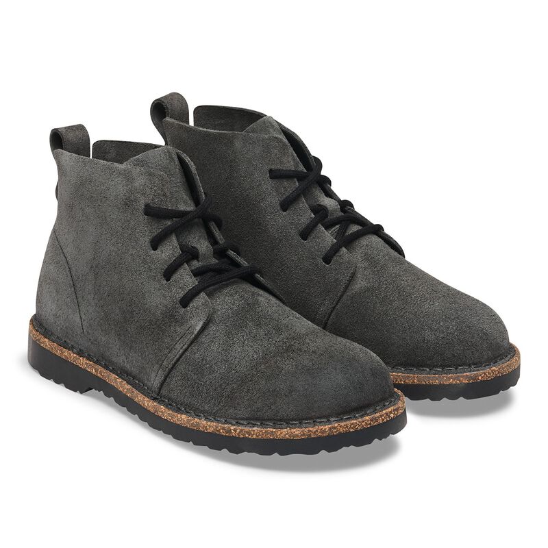 BIRKENSTOCK Uppsala Mid Suede Leather Charcoal City Comfort detail