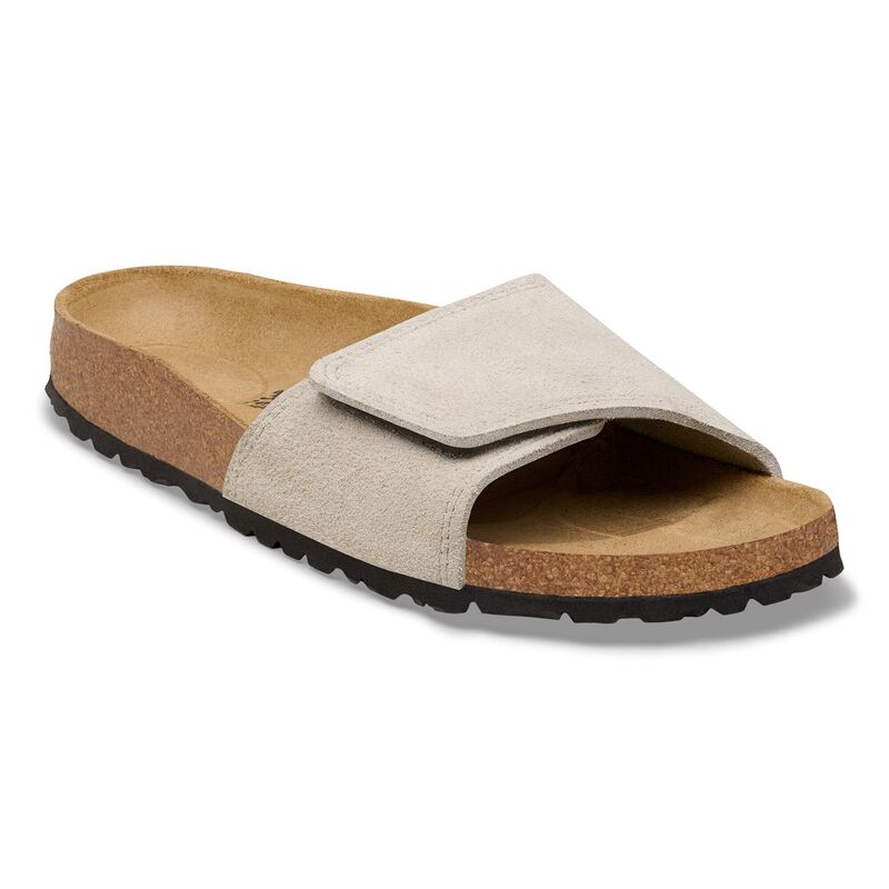 BIRKENSTOCK Sylt Suede Leather Oyster City Comfort detail