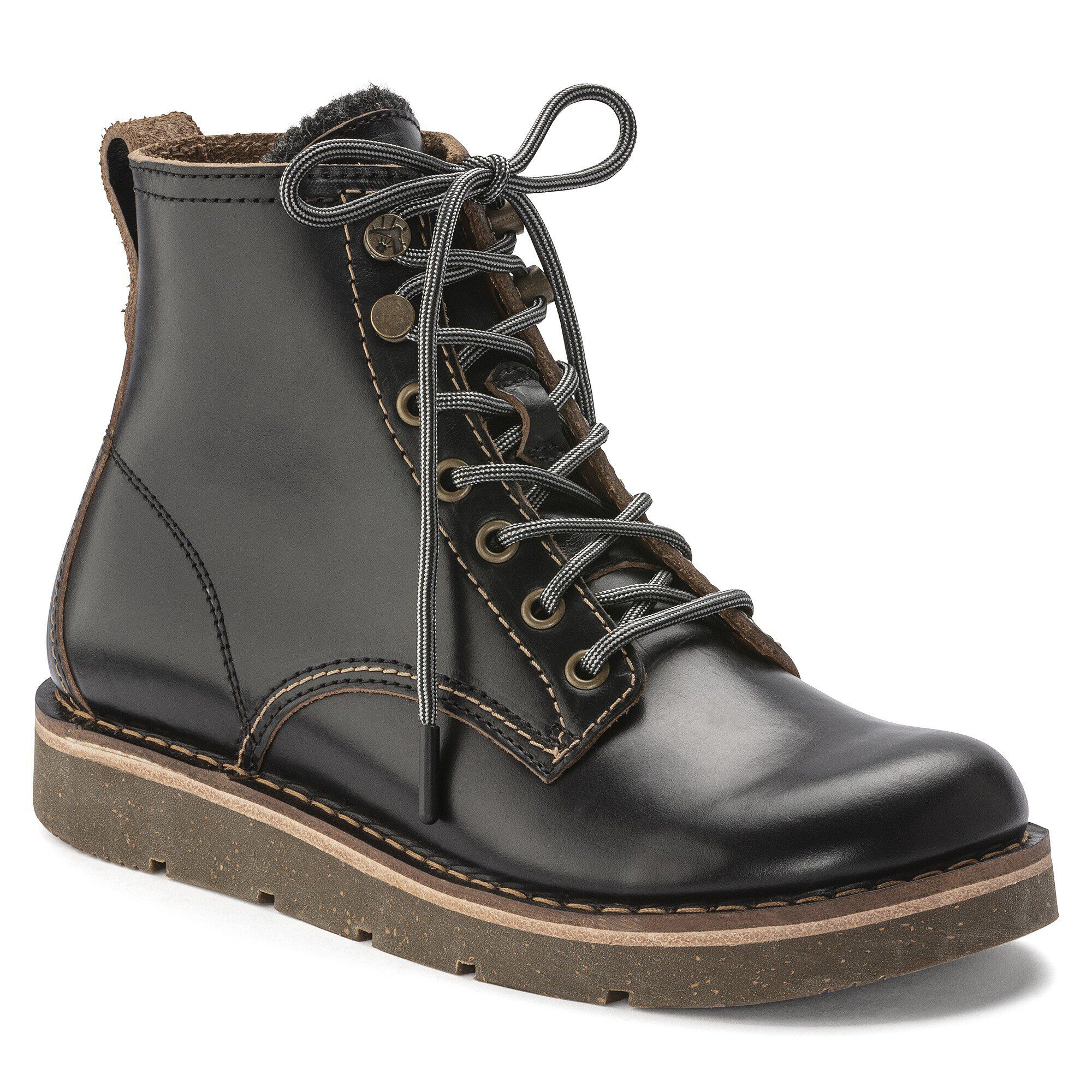 Birmingham Lace Men Oiled Leather in Color Black