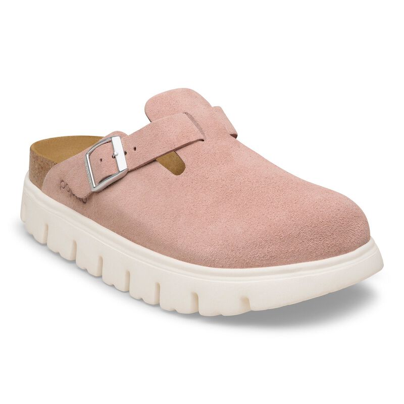 BIRKENSTOCK Boston Chunky Suede Leather Pure Sage Lounge Fit detail