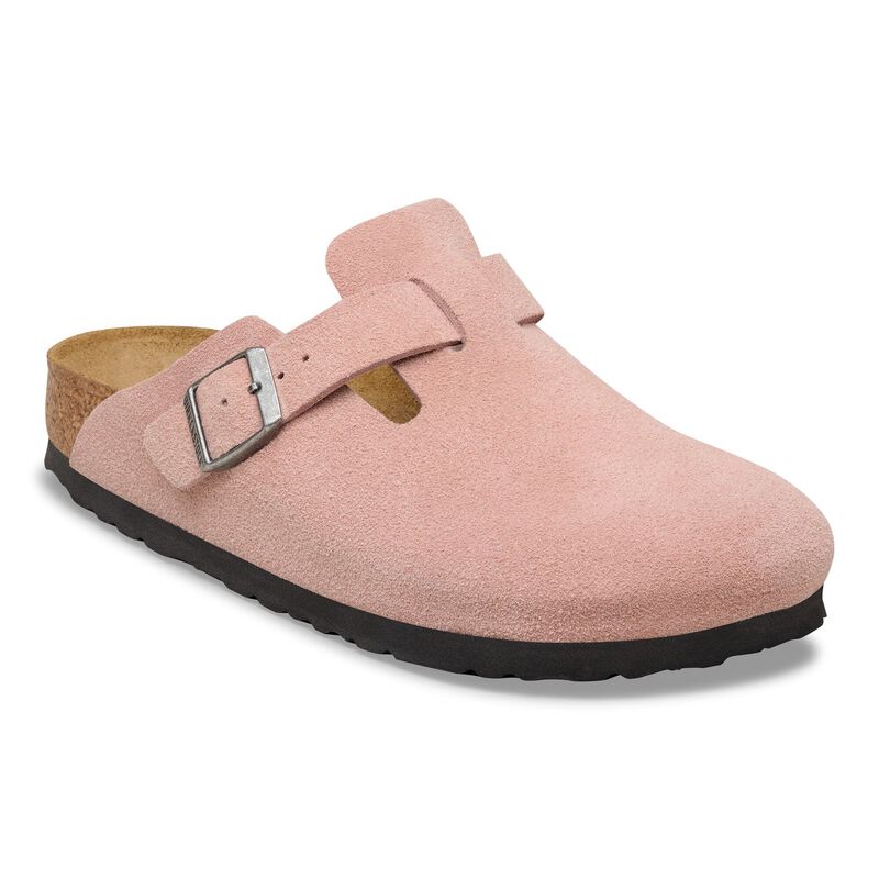 BIRKENSTOCK Boston Suede Leather Lavender Sky Easy Walk detail