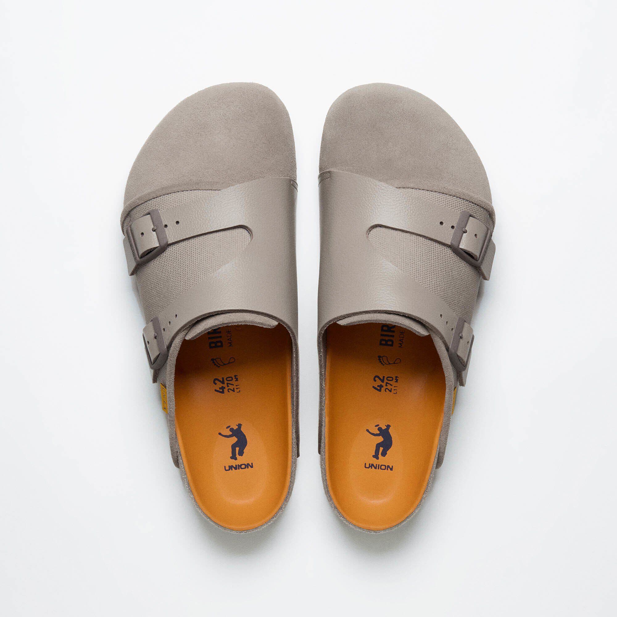 洋*村様 UNION BIRKENSTOCK Bimshire 43 UNION Bimshire Natural Leather-Suede-Textile in Color Shadow Grey