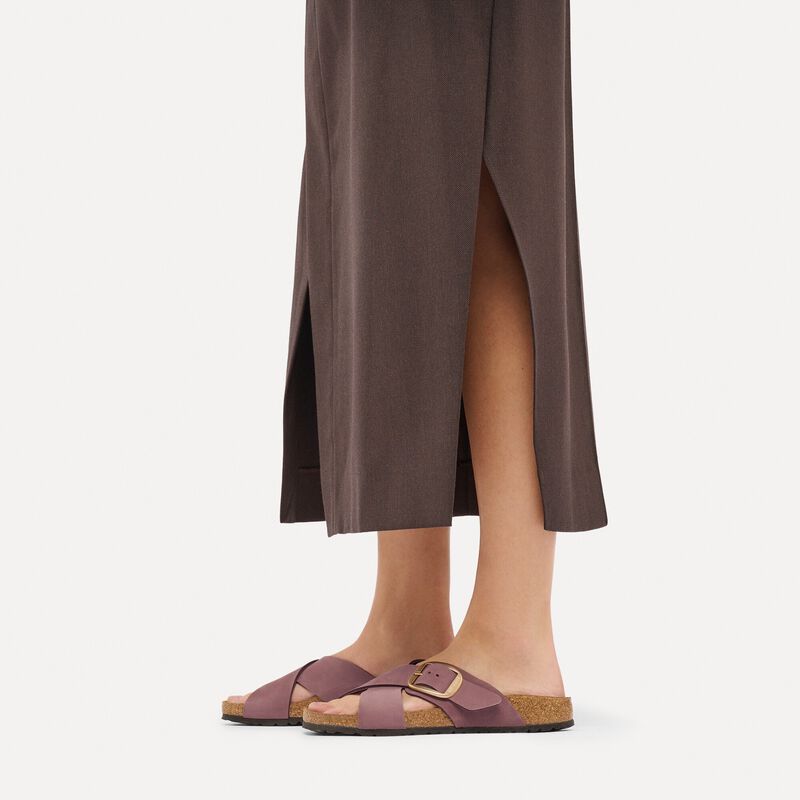 BIRKENSTOCK Siena Big Buckle Nubuck Leather Pepper Walk Edit detail