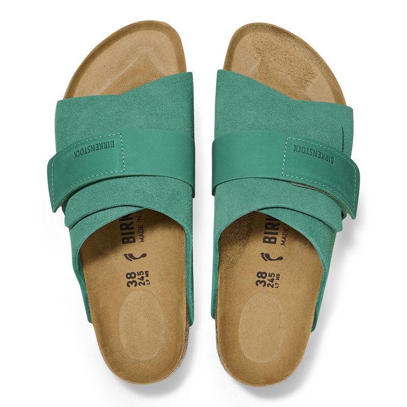 BIRKENSTOCK Kyoto Nubuck Leather/Suede Digital Green Trail Easy detail