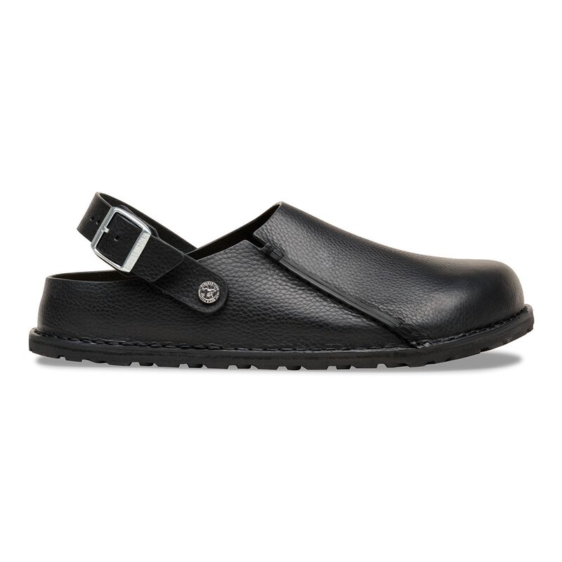 BIRKENSTOCK Lutry Premium Natural Leather Black Soft Sole detail