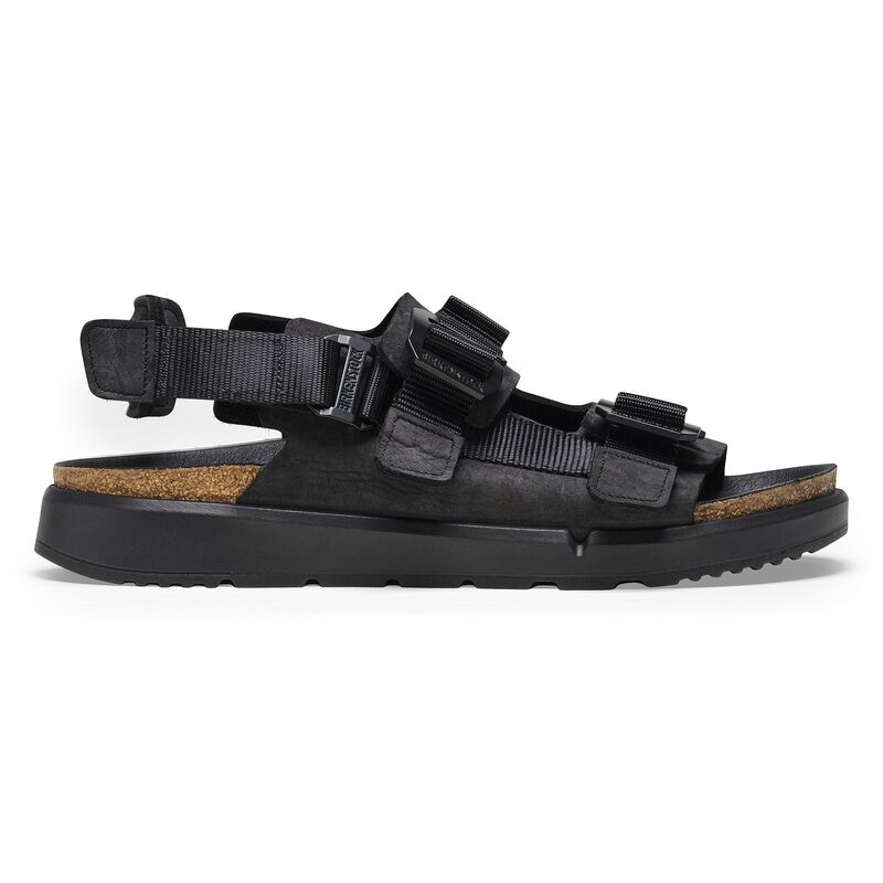 BIRKENSTOCK Shinjuku Natural Leather/Textile Black Walk Edit detail