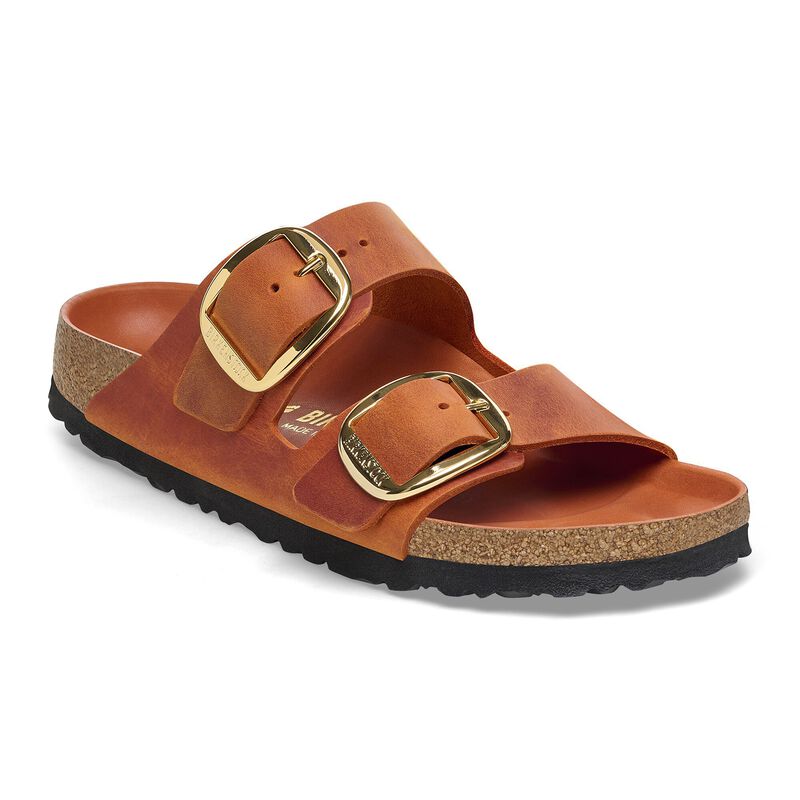BIRKENSTOCK Arizona Big Buckle Natural Leather Oiled Black City Comfort detail
