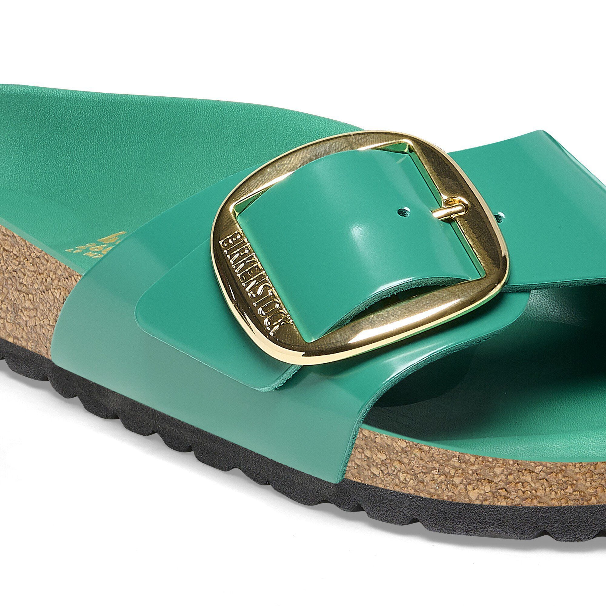 Madrid Big Buckle Natural Leather Patent