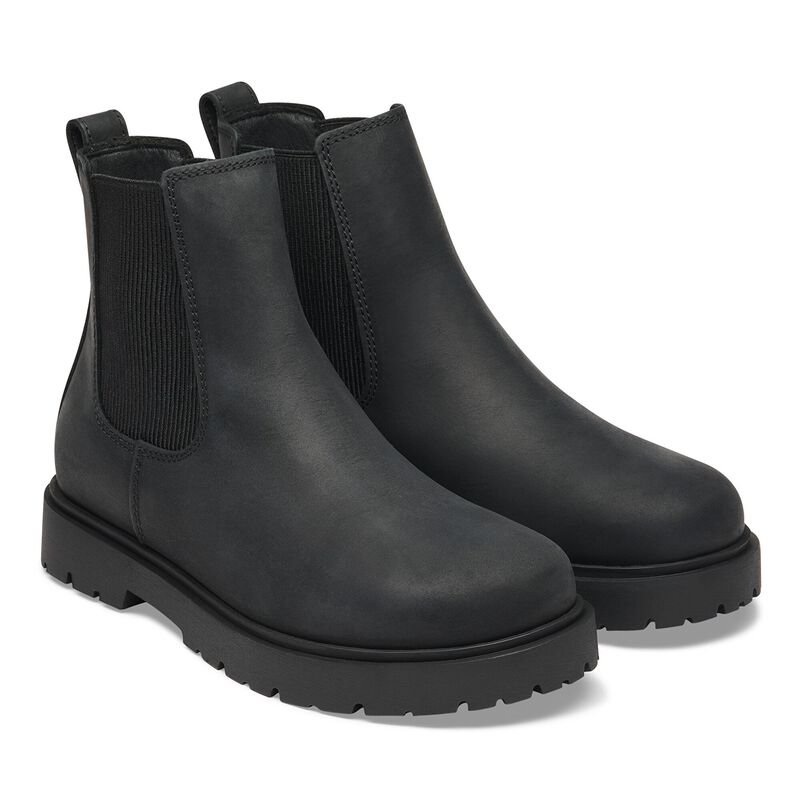 BIRKENSTOCK Highwood Slip On Mid Natural Leather Oiled Black Trail Easy detail
