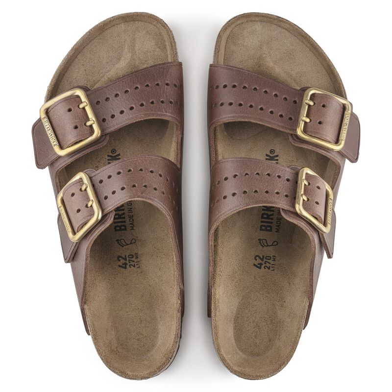 BIRKENSTOCK Arizona Bold Leather Roast Soft Footbed detail