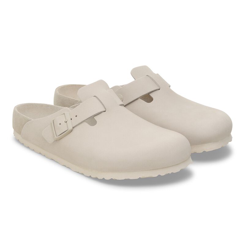 BIRKENSTOCK Boston Nubuck Leather Oyster City Comfort detail