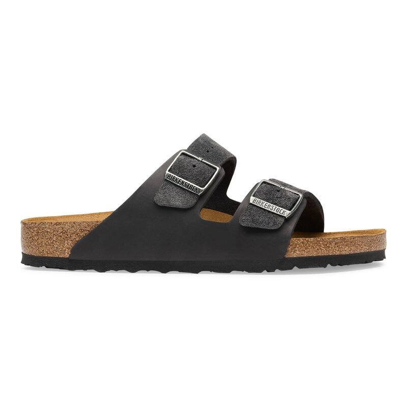 BIRKENSTOCK Arizona Mixed Leather Charcoal Walk Edit detail