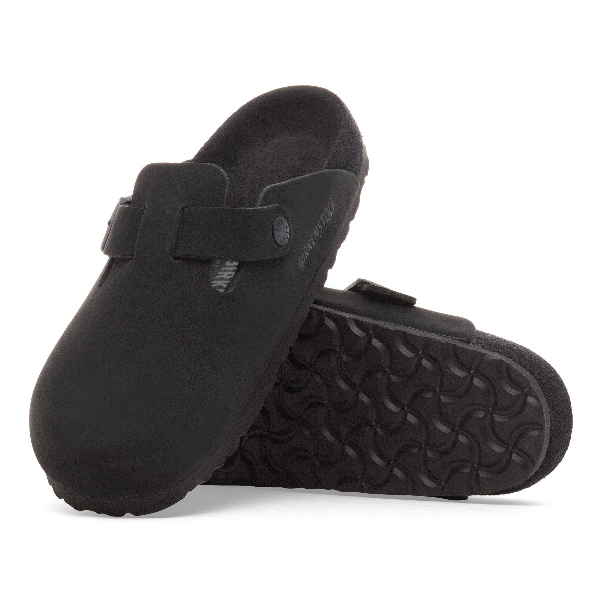 Boston Nubuck Leather in Color Black | BIRKENSTOCK US