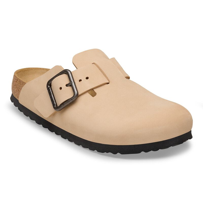 BIRKENSTOCK Boston Wire Buckle Nubuck Leather Black detail
