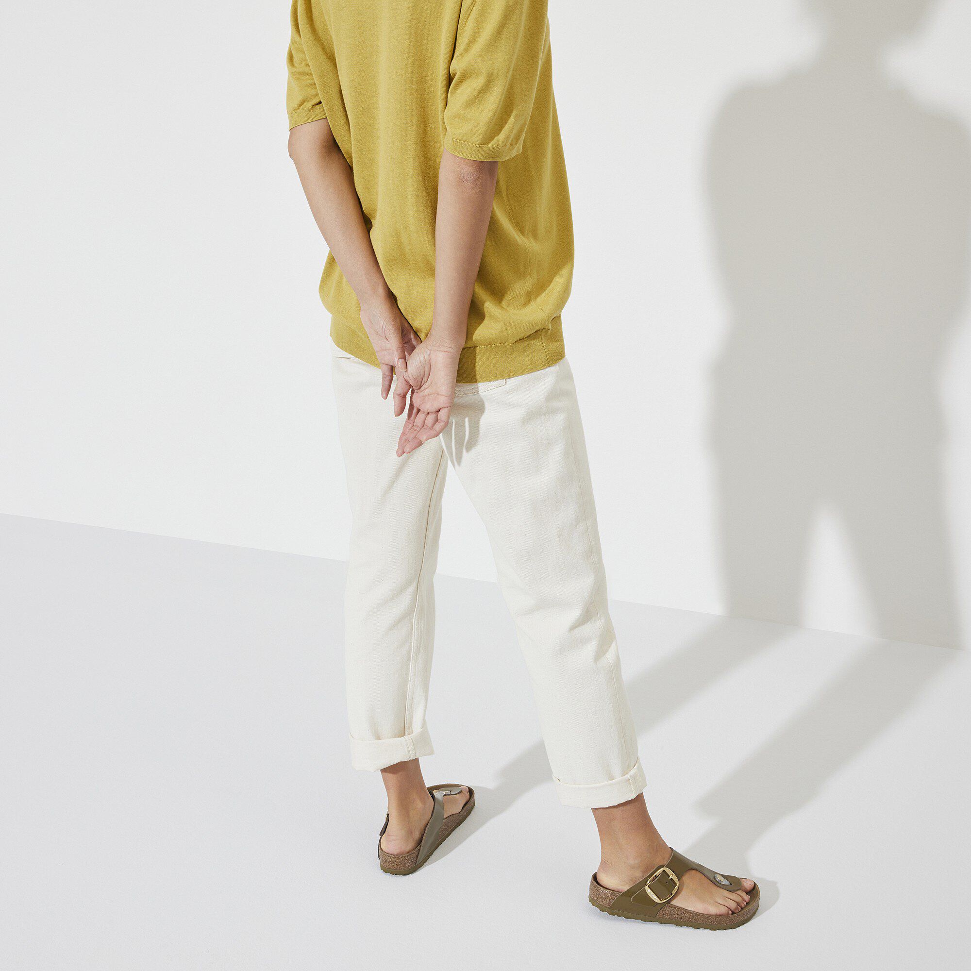 Gizeh Big Buckle Natural Leather Patent