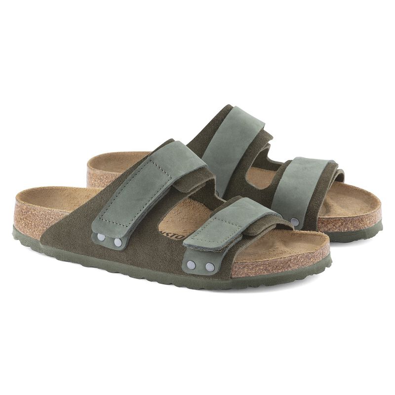 BIRKENSTOCK Uji Nubuck Leather/Suede Thyme Trail Easy detail