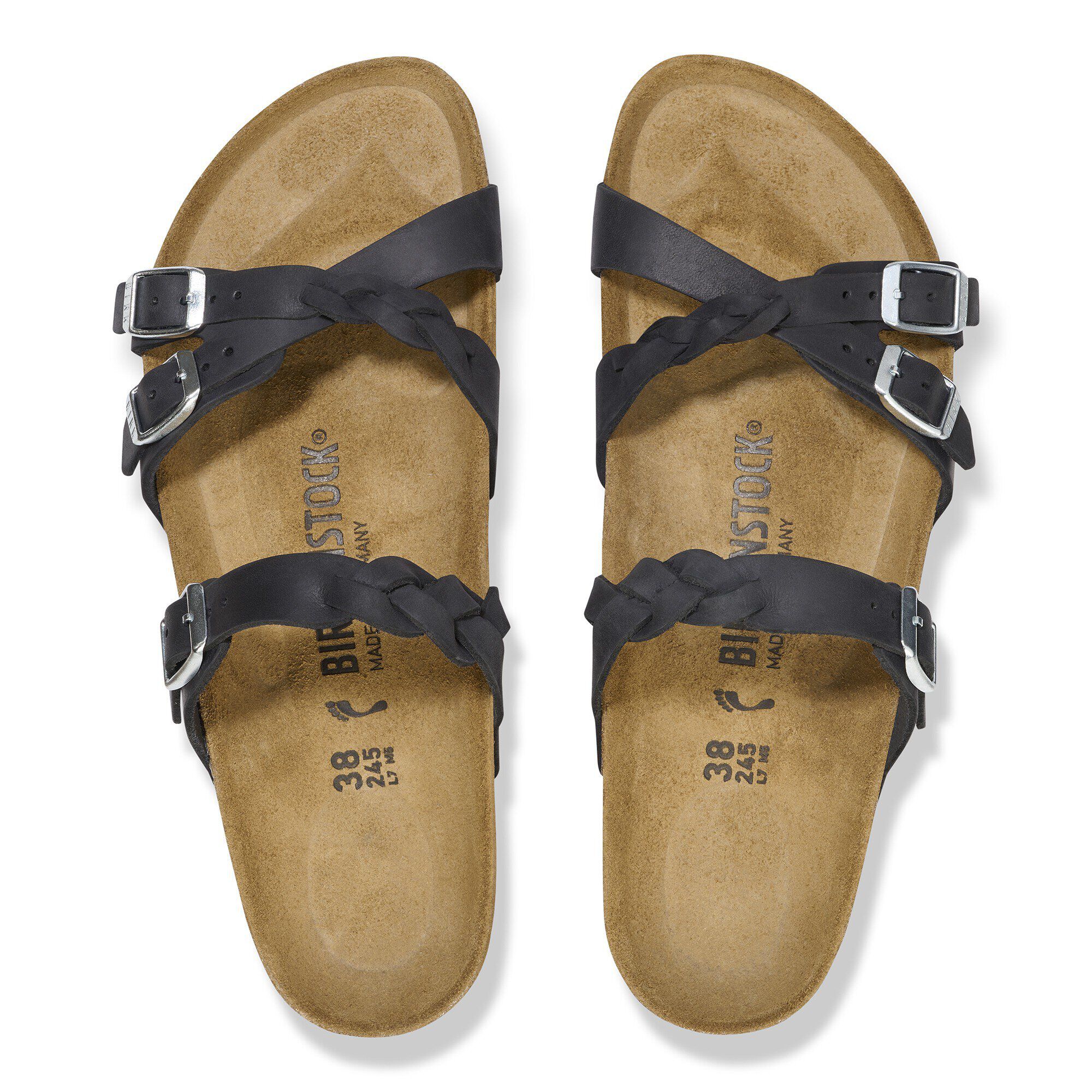 BIRKENSTOCK 　フランカ ブレイデッド　ブラック　25cm Franca Braided Oiled Leather in Color Black | BIRKENSTOCK US