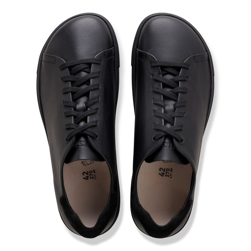 BIRKENSTOCK Bend Low Natural Leather Black Soft Footbed detail