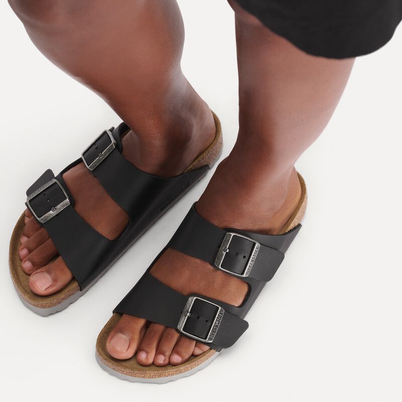BIRKENSTOCK Arizona Birko-Flor Black/Light Gray Walk Edit detail