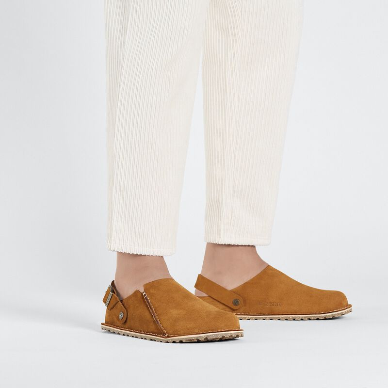 BIRKENSTOCK Lutry Premium Suede Leather Mink Classic Fit detail