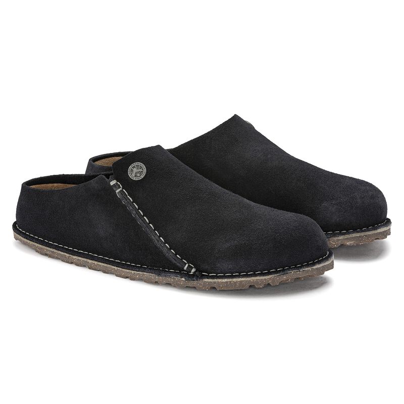 BIRKENSTOCK Zermatt Premium Suede Leather Midnight Blue Soft Footbed detail
