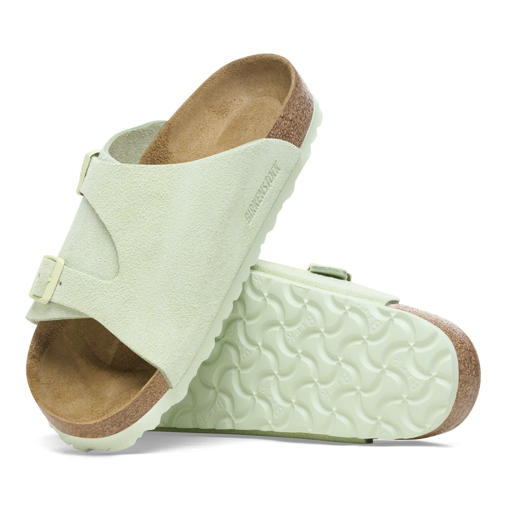 Zürich Suede Leather in Color Faded Lime | BIRKENSTOCK US