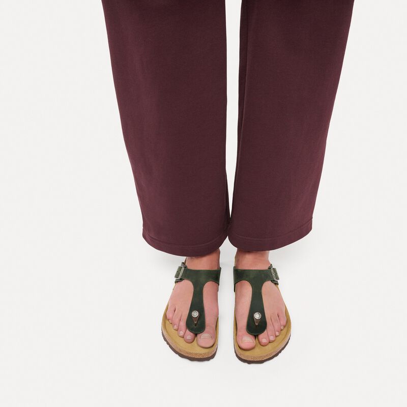 BIRKENSTOCK Gizeh Natural Leather Oiled Thyme Easy Walk detail