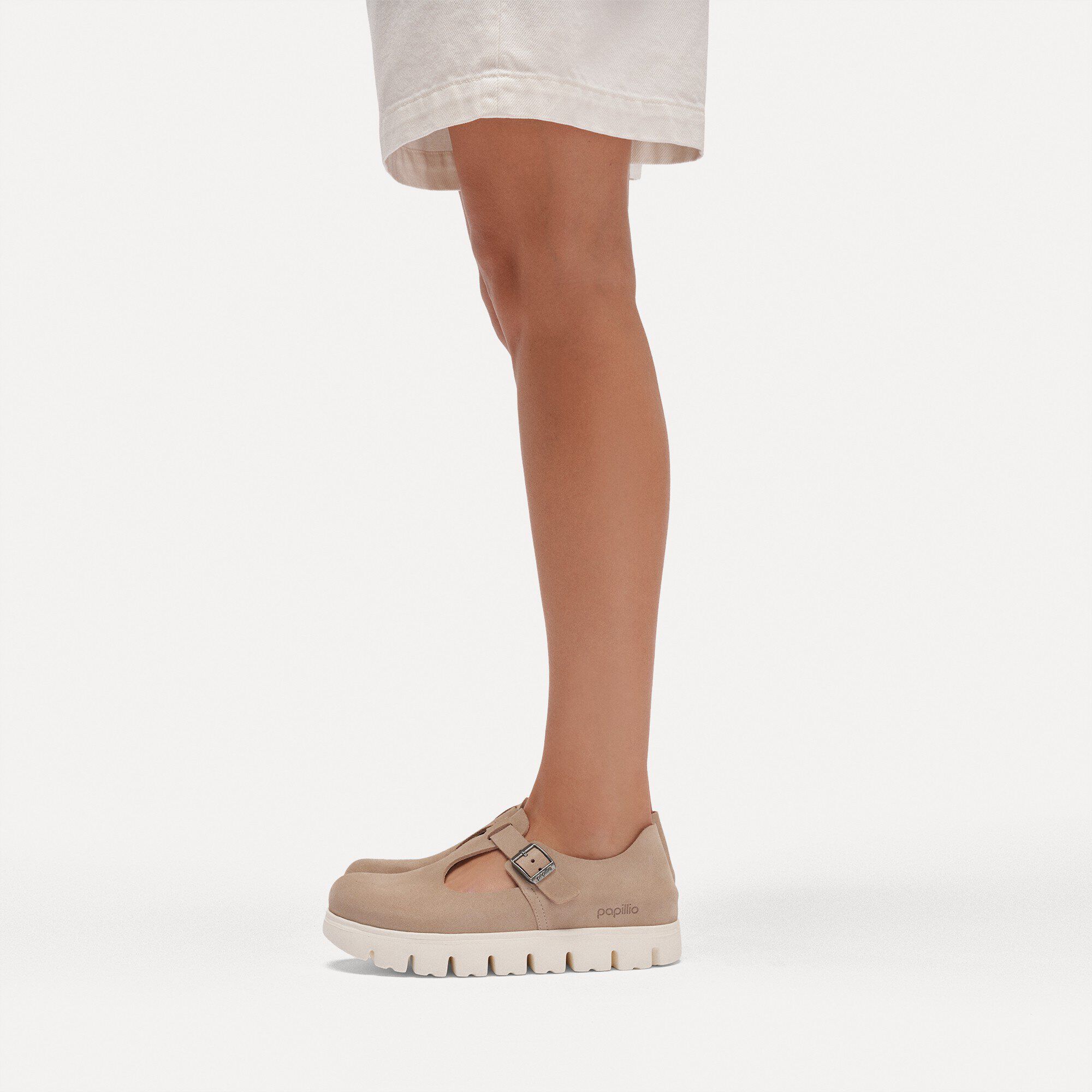   with a female model